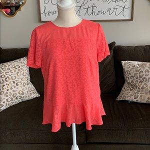Floral embroidered banana republic Peplum top
